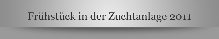 Frühstück in der Zuchtanlage 2011