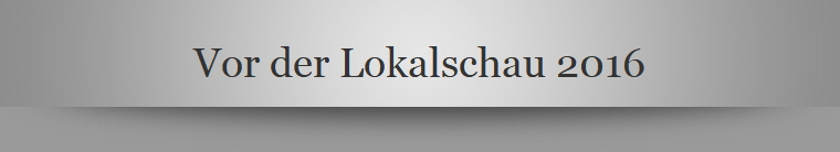 Vor der Lokalschau 2016