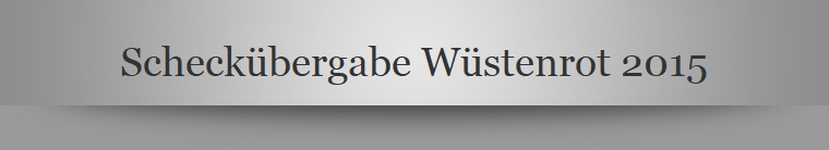 Scheckübergabe Wüstenrot 2015